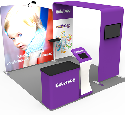 10ft custom easy setup booth with an arch