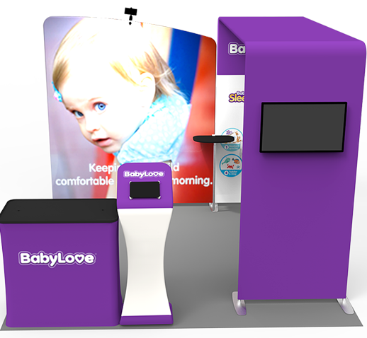 10ft custom easy setup booth with an arch