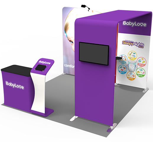 10ft custom easy setup booth with an arch