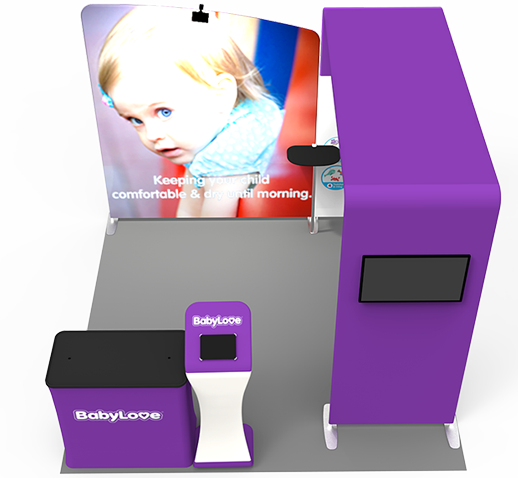 10ft custom easy setup booth with an arch
