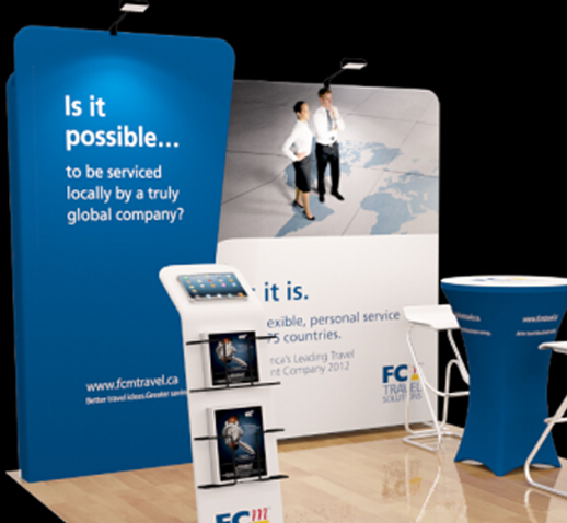 custom tension fabric expo stand exhibtion booth