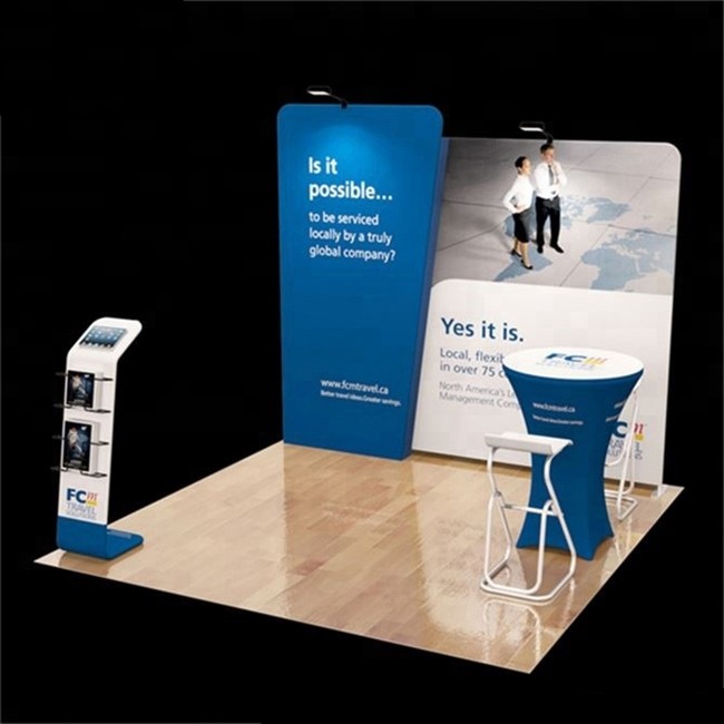 custom tension fabric expo stand exhibtion booth