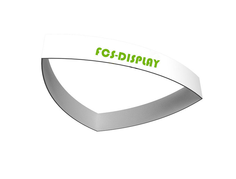 Curved Triangle Fabric Hanging Sign