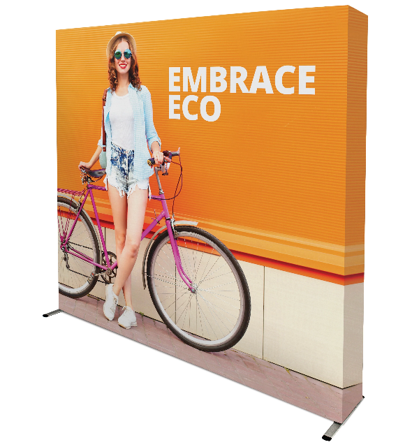 straight shape Velcro fabric pop up stand