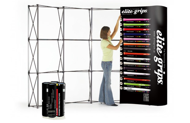 10ft Curvy Shape Pop up Event Backdrop Stand with PVC Panel