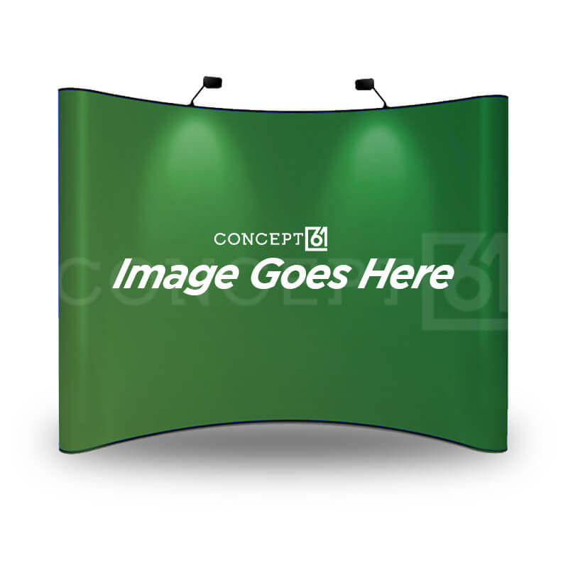 10ft Curvy Shape Pop up Event Backdrop Stand with PVC Panel