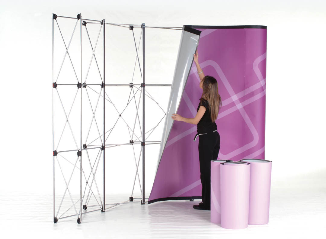 10ft Straight Shape Pop up Trade Show Backdrop Stand Display