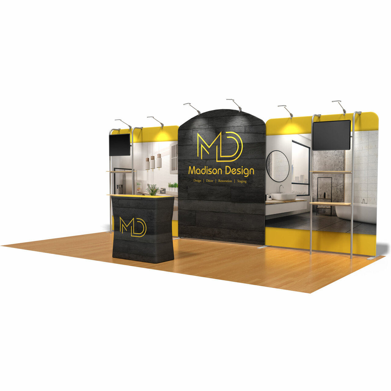20ft custom easy setup trade show booth