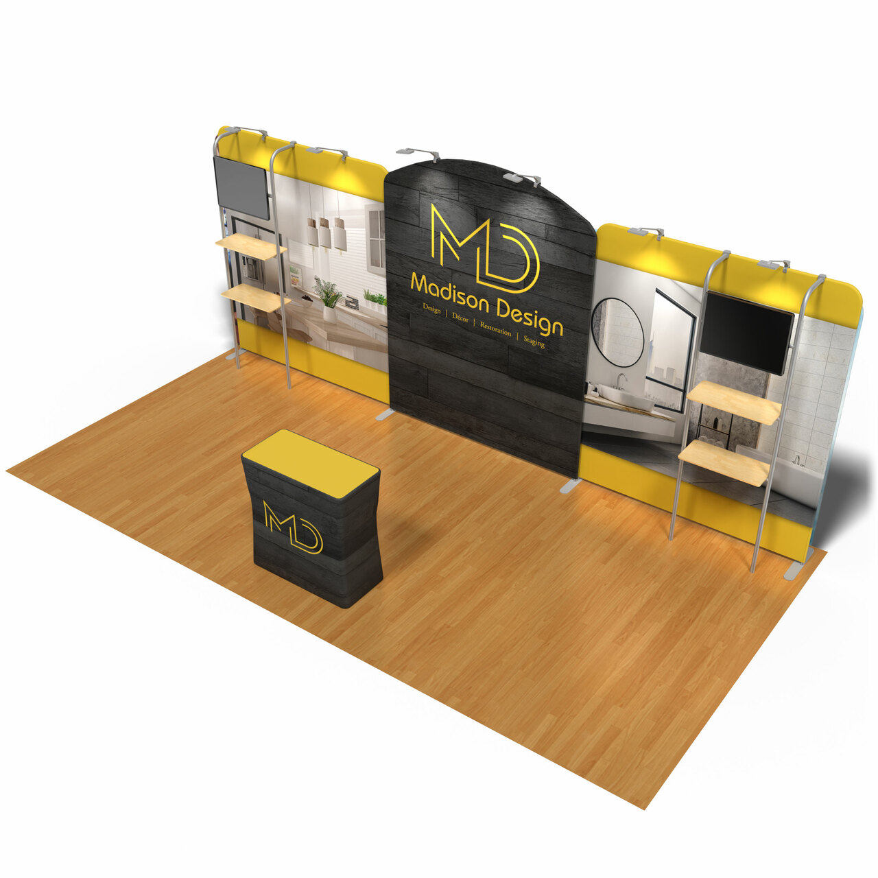 20ft custom easy setup trade show booth