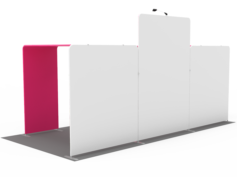 fast setup fabric exhibition booth with iPad rack