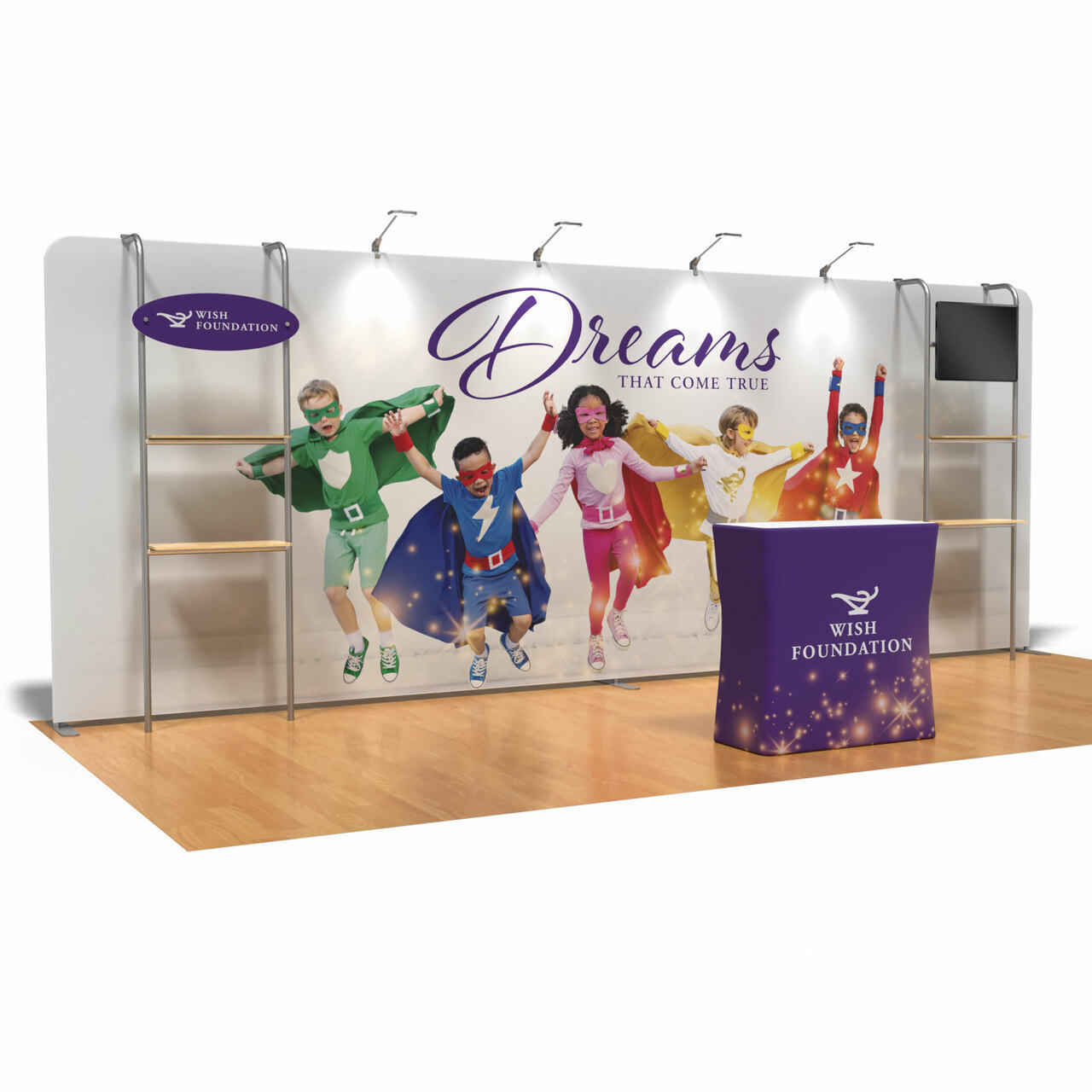 Promotional Tension Fabric Tube Low Price Display