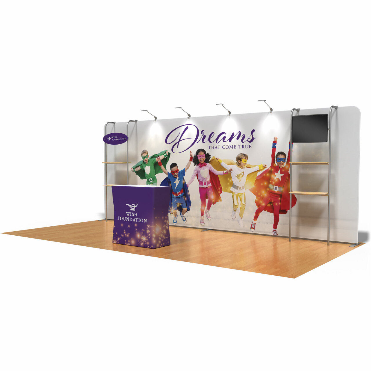 Promotional Tension Fabric Tube Low Price Display