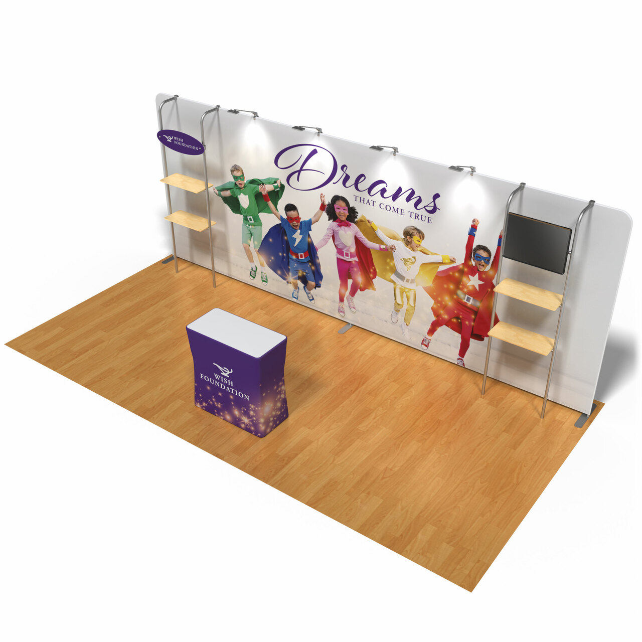 Promotional Tension Fabric Tube Low Price Display