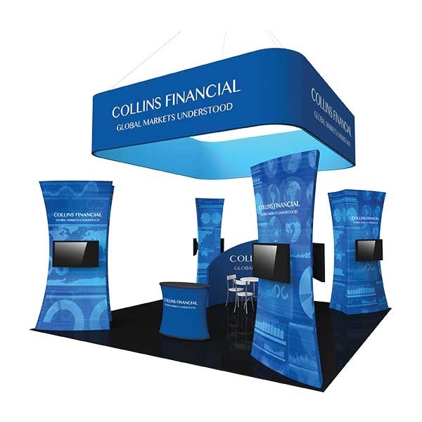 unit design aluminum fabric printing advertising foldable exhibition booth