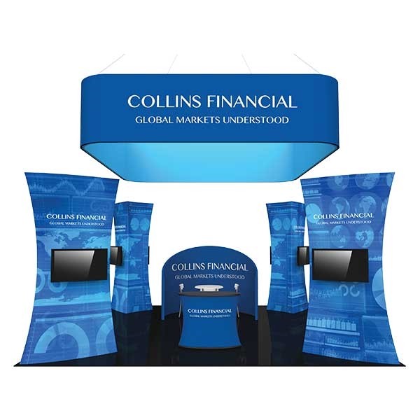unit design aluminum fabric printing advertising foldable exhibition booth