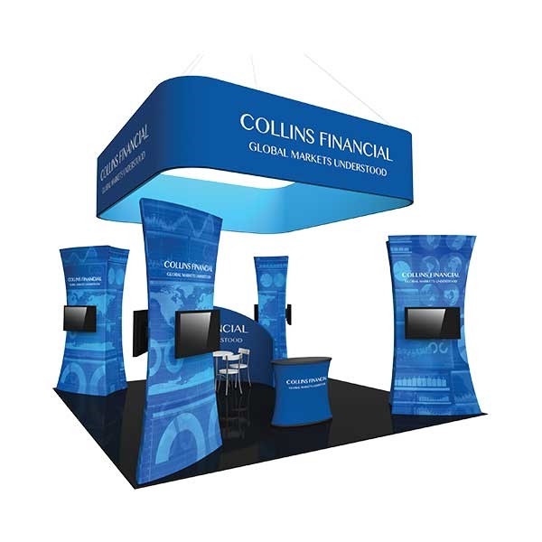 unit design aluminum fabric printing advertising foldable exhibition booth