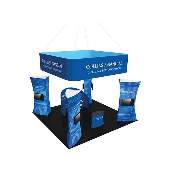 unit design aluminum fabric printing advertising foldable exhibition booth