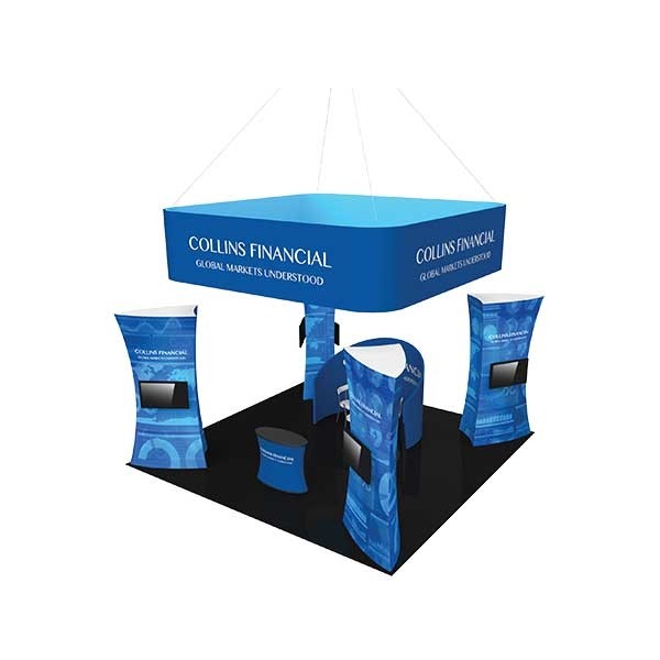 unit design aluminum fabric printing advertising foldable exhibition booth