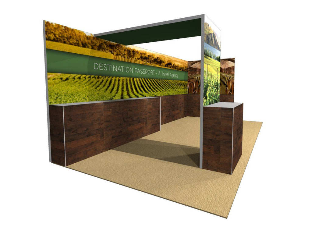 Aluminum profile portable trade show stand
