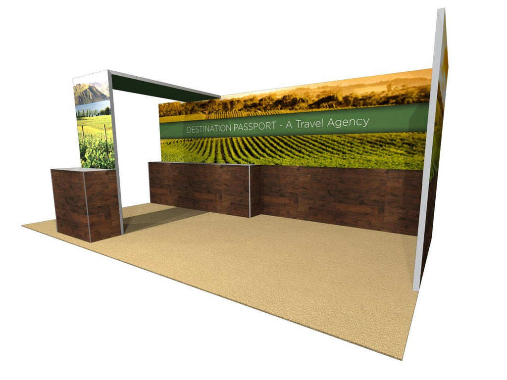 Aluminum profile portable trade show stand