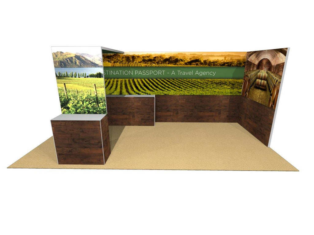 Aluminum profile portable trade show stand
