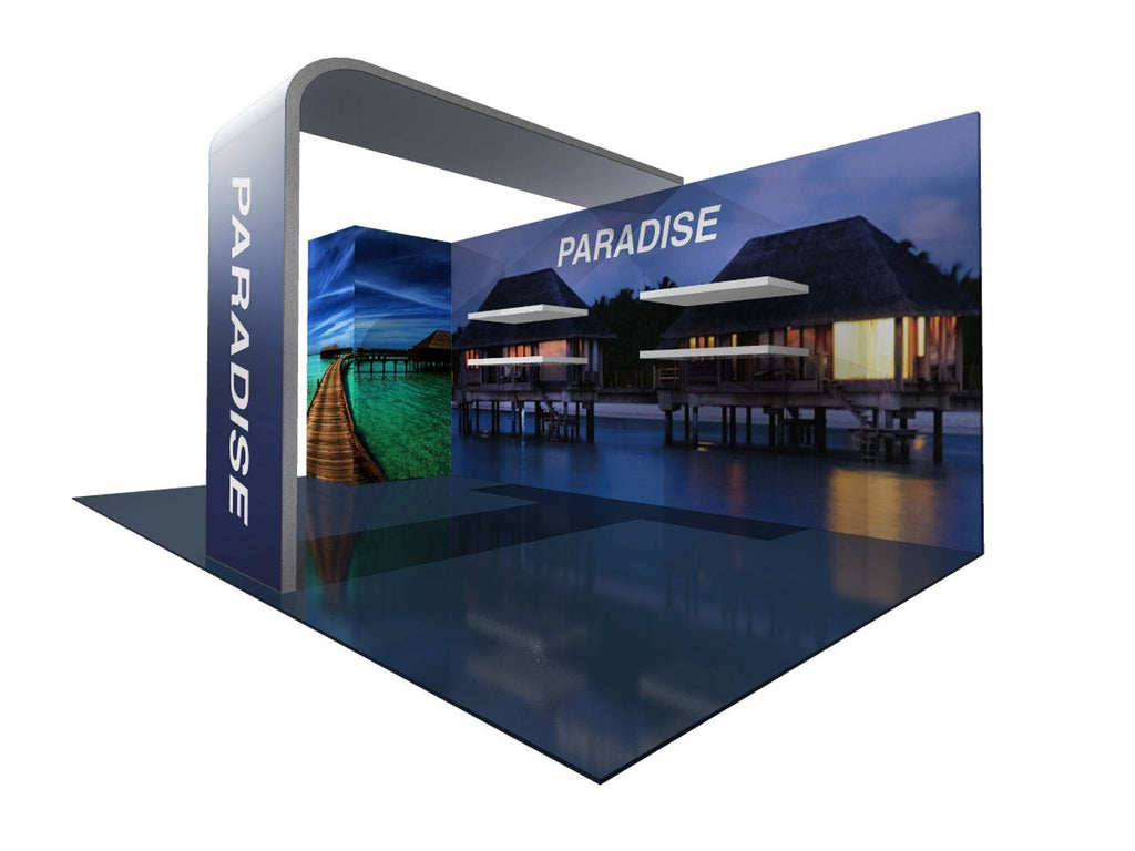 modular 20ft aluminum exhibition booth with SEG panel