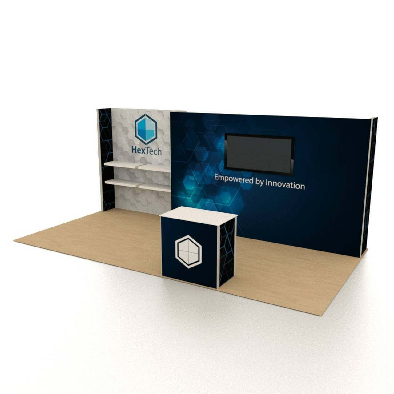 quick set up free standing 3x6 exhibition booth and stall