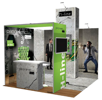 10ft aluminum expo booth with SEG or PVC panel