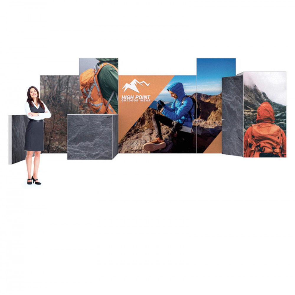 backlit 10x20ft aluminum backlit trade show stand