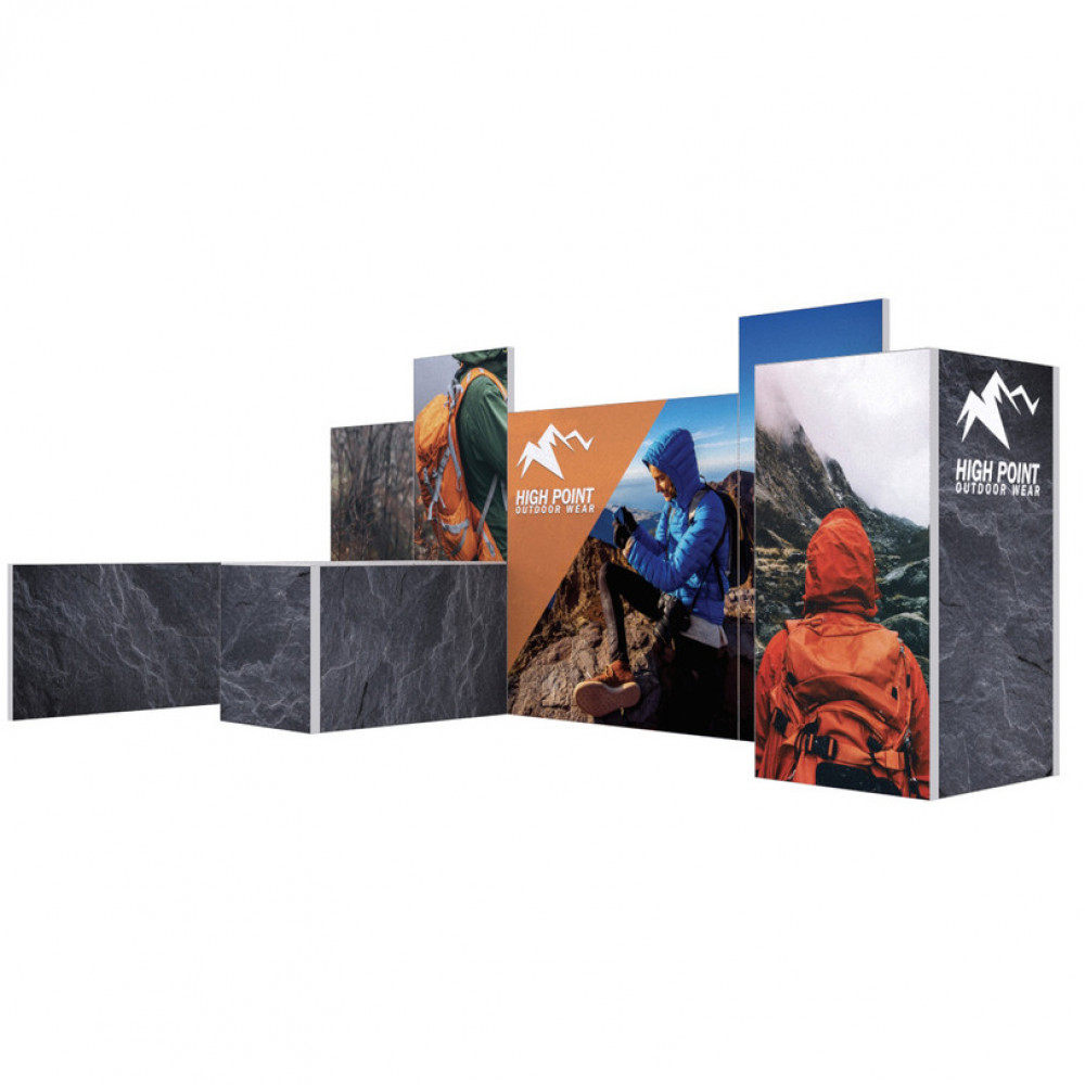 backlit 10x20ft aluminum backlit trade show stand