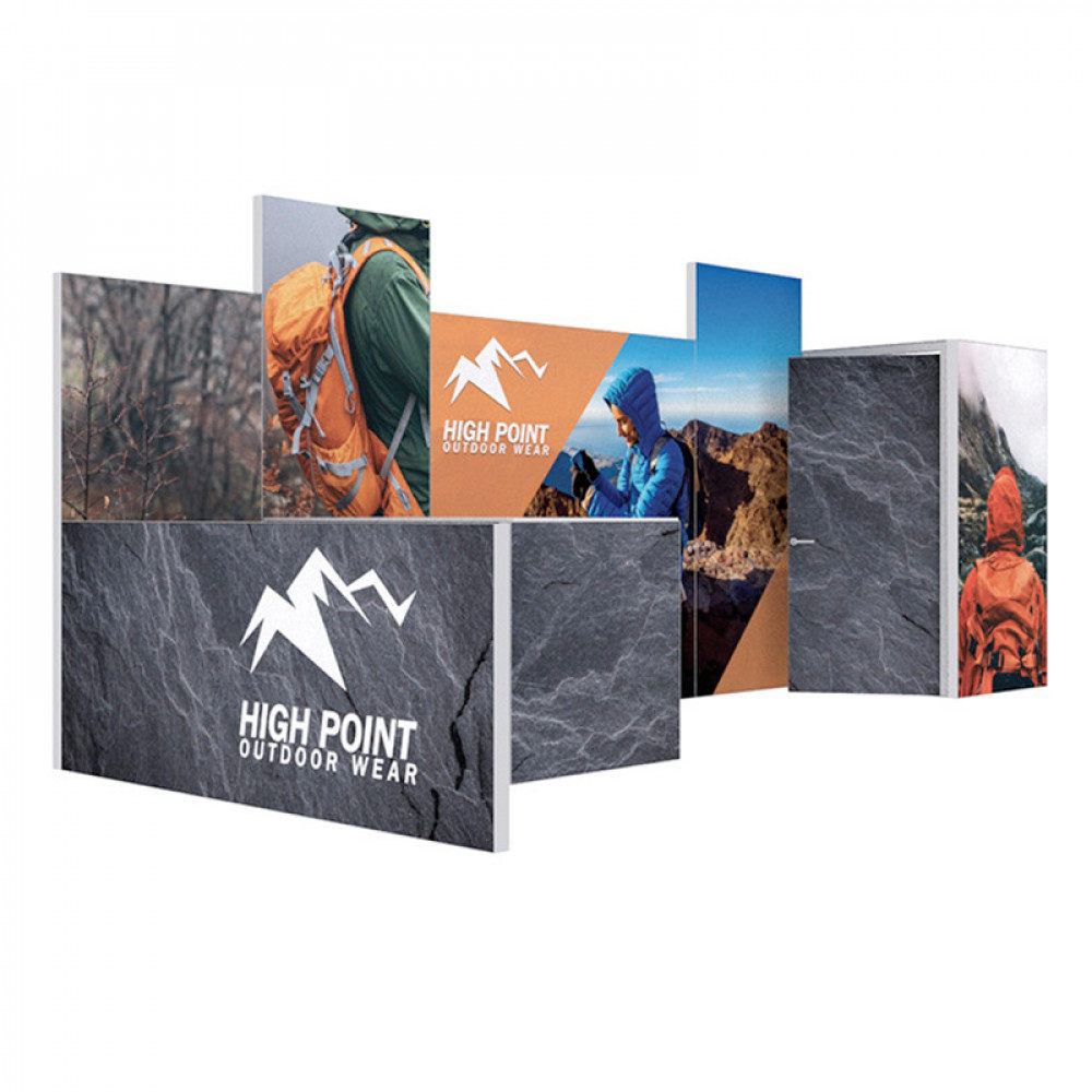 backlit 10x20ft aluminum backlit trade show stand