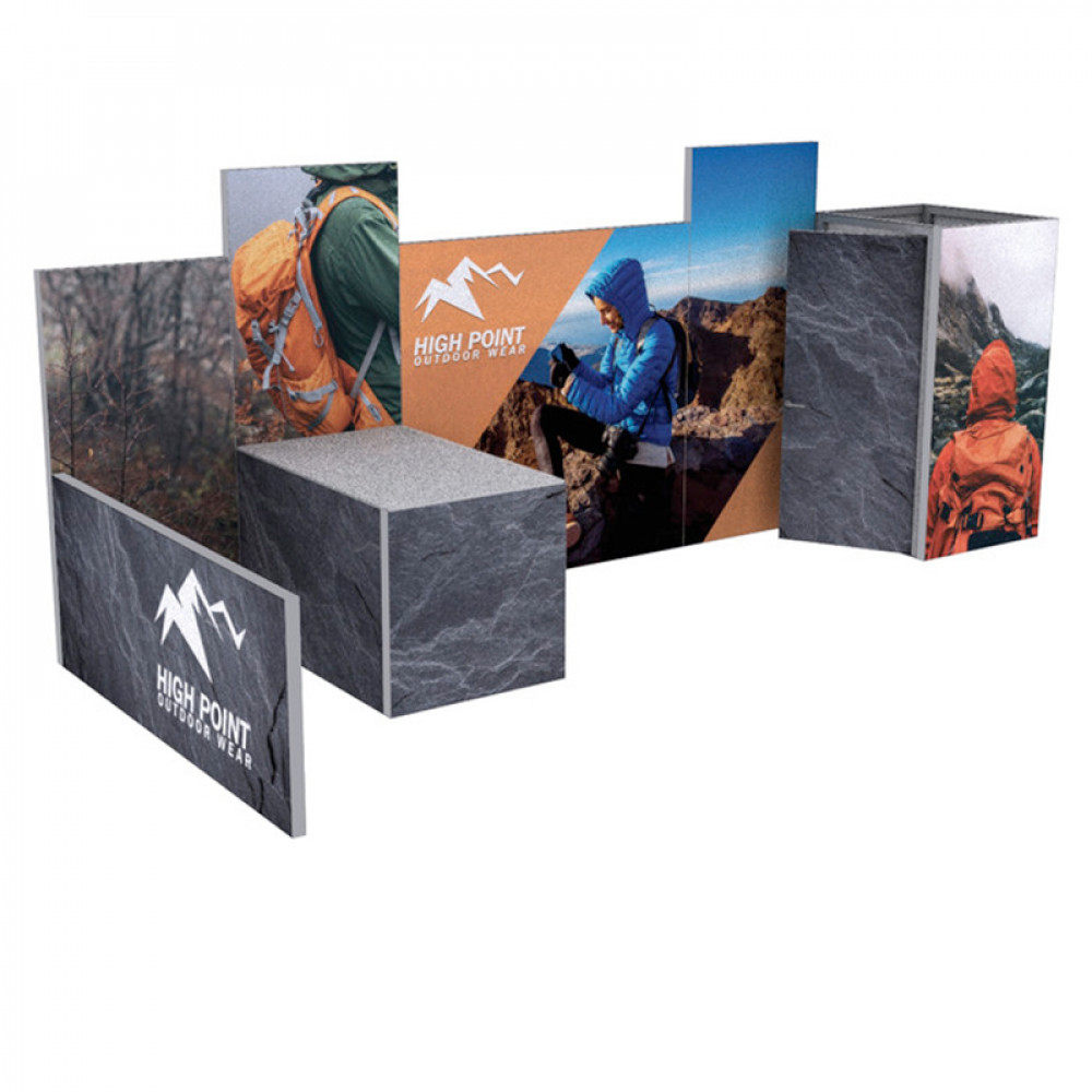 backlit 10x20ft aluminum backlit trade show stand