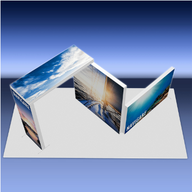 custom LED trade show booth display