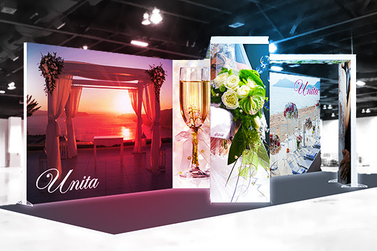 hot sales 10x30ft backlit trade show stand display