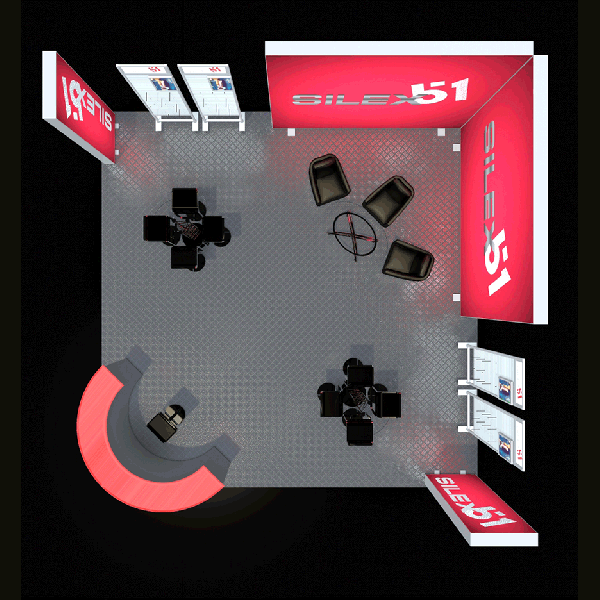 customized indoor advertising trade show booth