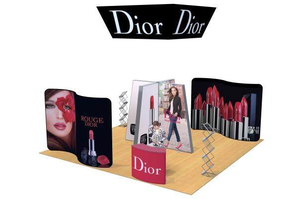Aluminium Extrusion Portable Tension Fabric Backlit Display 20x20