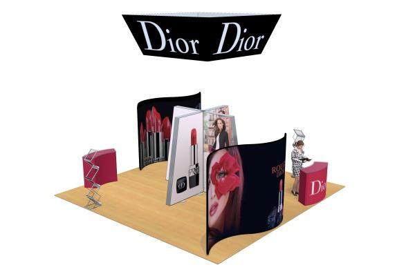 Aluminium Extrusion Portable Tension Fabric Backlit Display 20x20