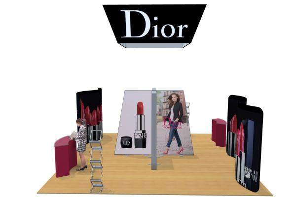 Aluminium Extrusion Portable Tension Fabric Backlit Display 20x20