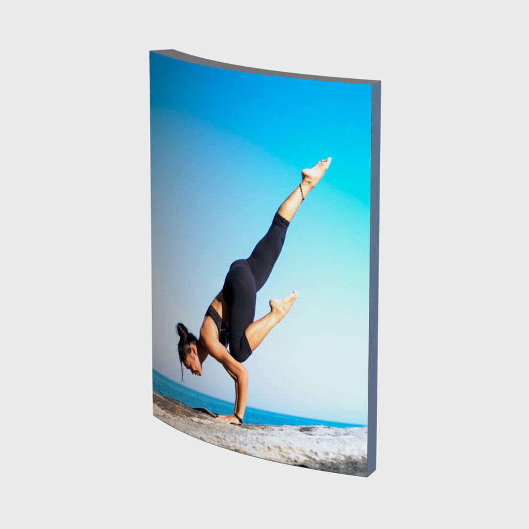 Aluminum curved SEG fabric light box