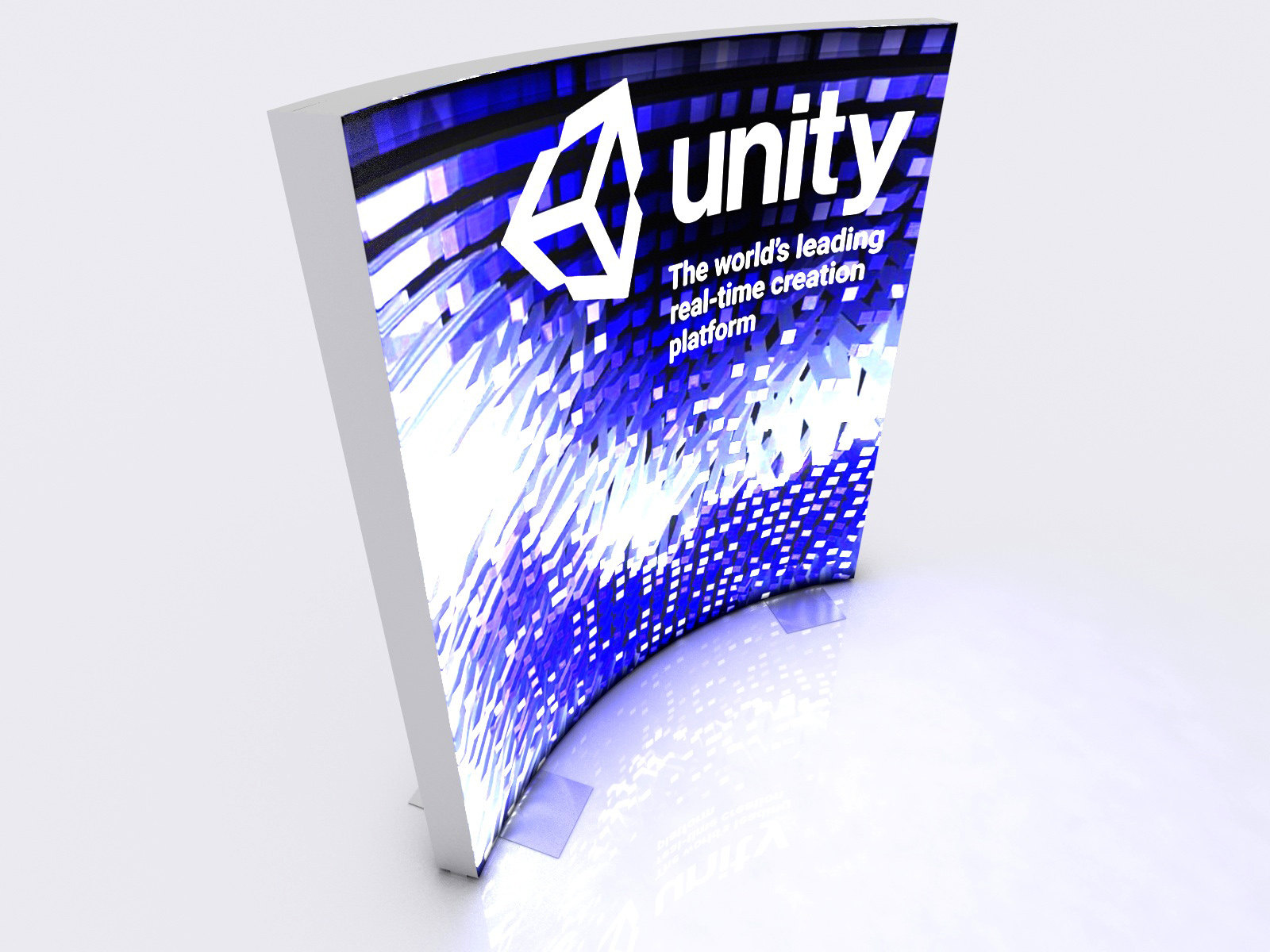 Aluminum curved SEG fabric light box
