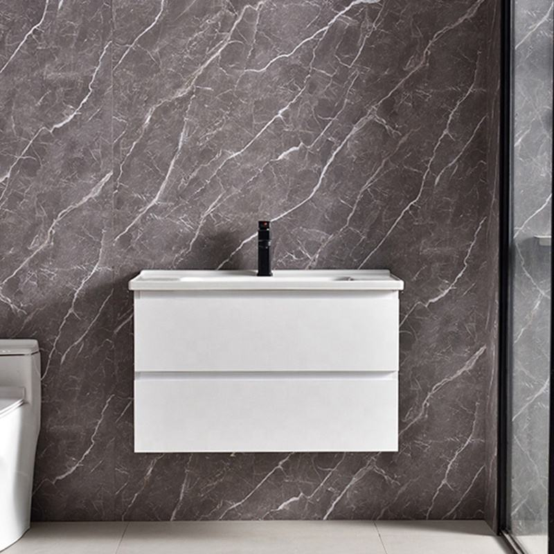 KSB014 Luxury Modern Eco-friendly Floating Vanity Set Wall-Mounted Bathroom Sink Cabinet for Bedroom Farmhouse Bathroom  Use