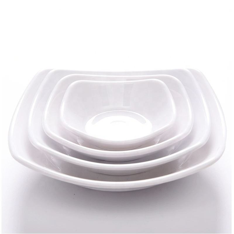 KP012 Restaurant Dinnerware 4.4 Inch Soy Serving square Melamine Saucer Dish