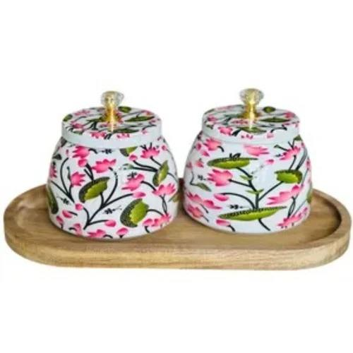 KP015 Handicraft Porcelain Jar for Cultural Gifting Wedding Diwali Gifts Handmade Eco-Friendly Decorative Storage Jar