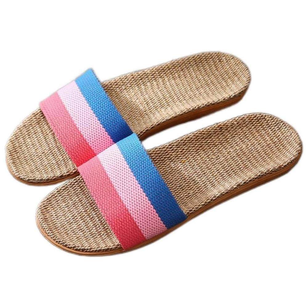 Fashion Linen Summer Beach Anti-Slip Slippers