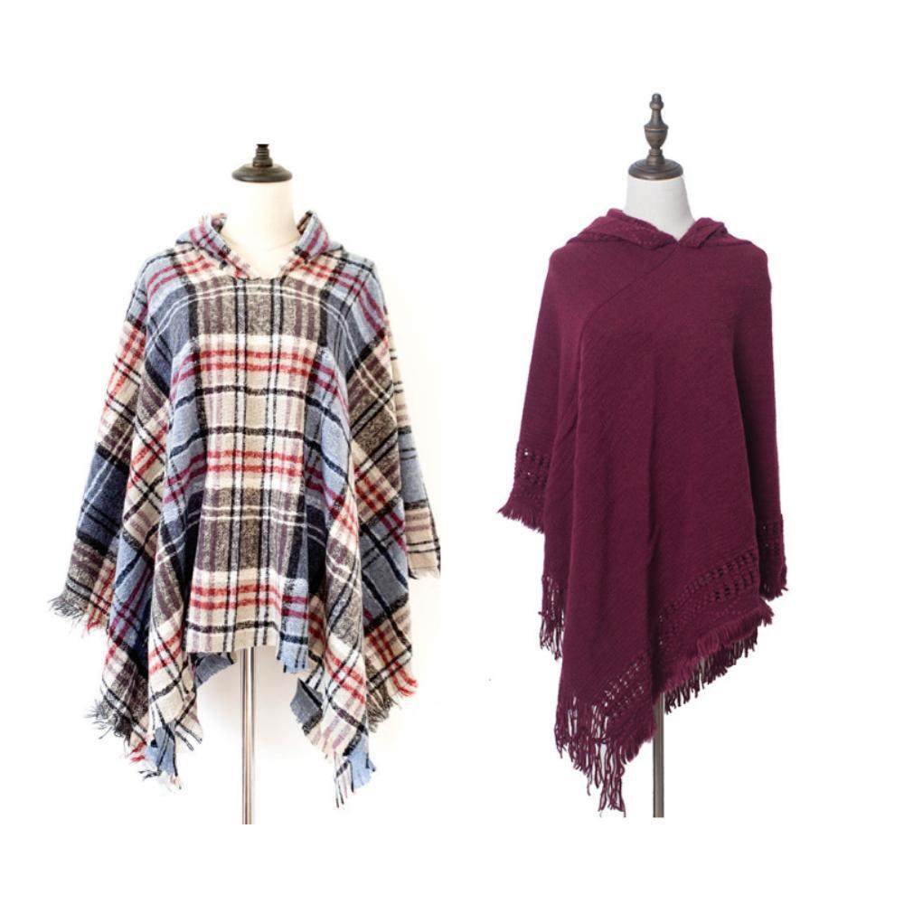 Fashion Women Shawl Wrap Cape Sweater Knitting Cardigan Cloak