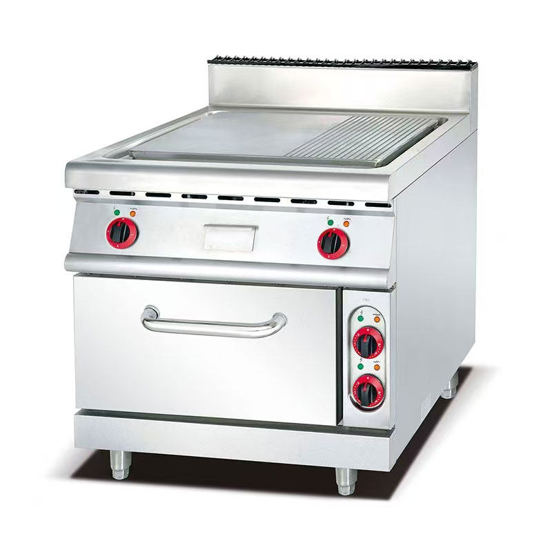 Gas Griddle 1/3 Grooved With& Gas Oven