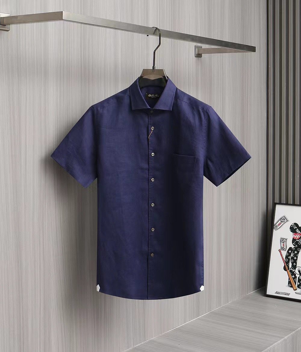 [Linen Short Sleeve Shirt] The classic and unique Cuban collar of the LP brand ensures a smooth neckline with an appropriate width. It not only gives the shirt a unique vintage temperament but also highlights your elegant demeanor. The unique button design fully demonstrates the craftsmanship, and every fastening is an insistence on quality.