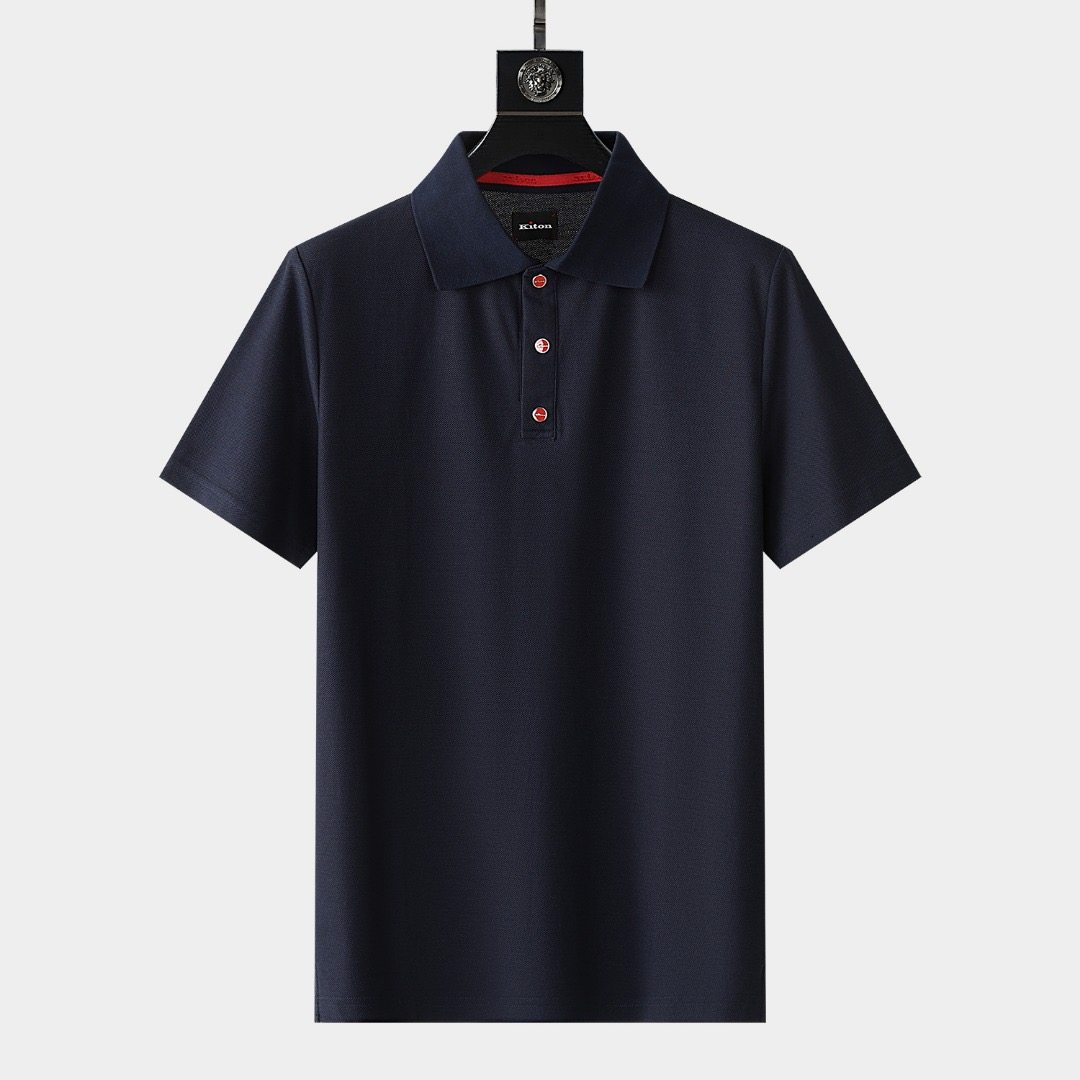 New style for Spring/Summer 2024, Kiton men's short-sleeved POLO shirt with turnover collar made of high Egyptian cotton fabric for business and casual wear! After BC and LP, it's the brand that the old money are chasing! High-end main line series, and also the ace of the entire family.