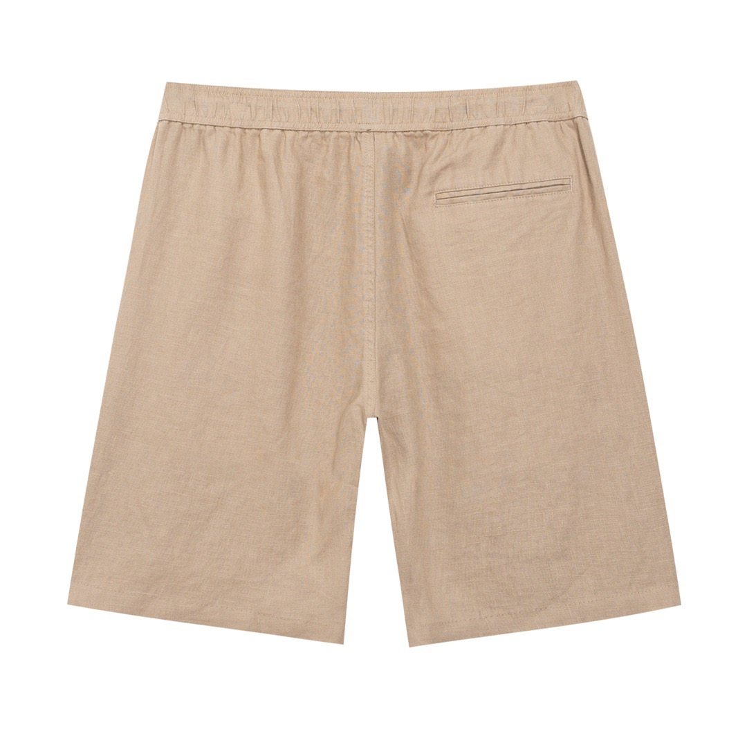 Kiton 2024SS New Spring/Summer Shorts. Top-quality linen fabric. Embroidery logo. Slit design at the leg opening. Perfect details and accurate version.