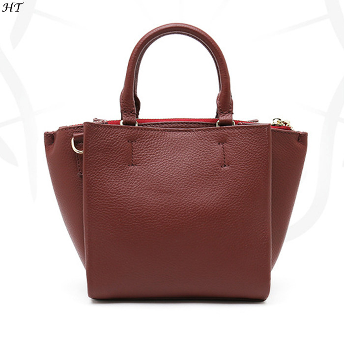 Custom made  Genuine Leather Handbag for Women with Adjustable Shoulder Strap